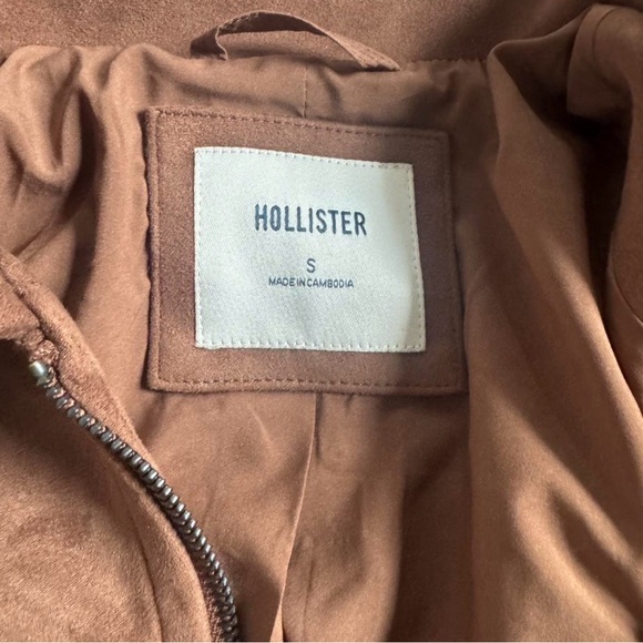 Hollister brown suede jacket with silver studs - Picture 3 of 3